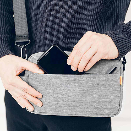 SKAH casual one shoulder diagonal bag Black